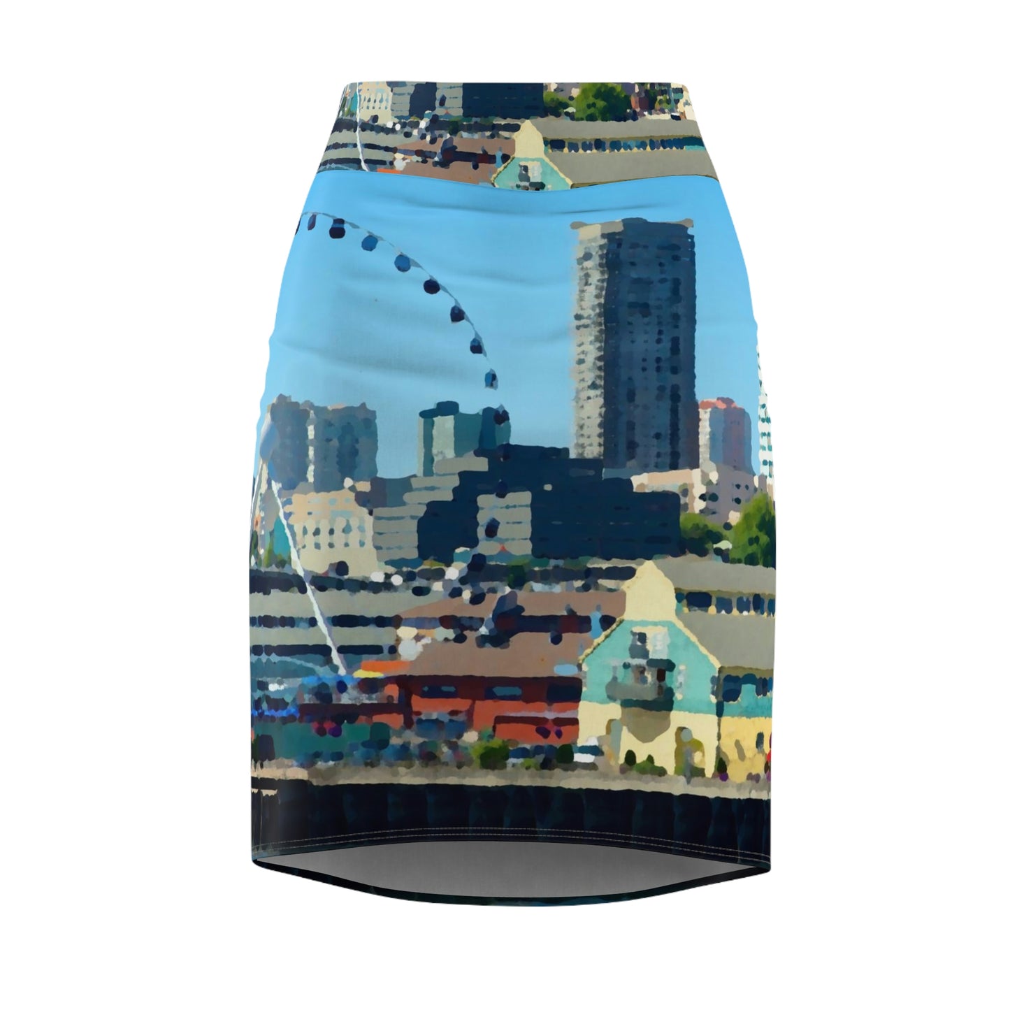 Women's Pencil Skirt ... That Classic Wheel ... 'Seattle's Wheel' ... & Old Classic Waterside Vendors ...  'Family Archives' ... Original Works ...