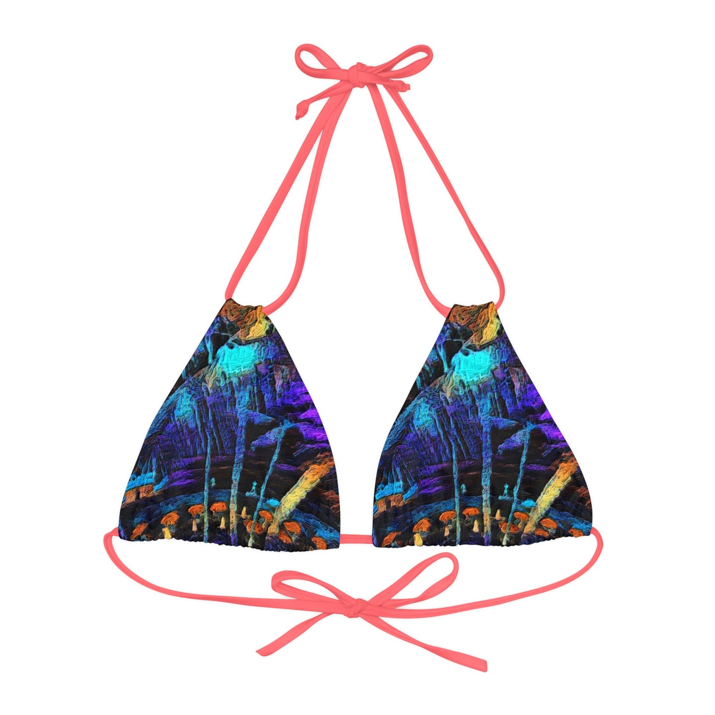 Strappy Triangle Bikini Top (AOP) ... "The Royal Hawai'ian: Waikiki Beach_Beach" ... Honolulu, HI ... Ocotber 2014 (Halloween) ... Original Works ...