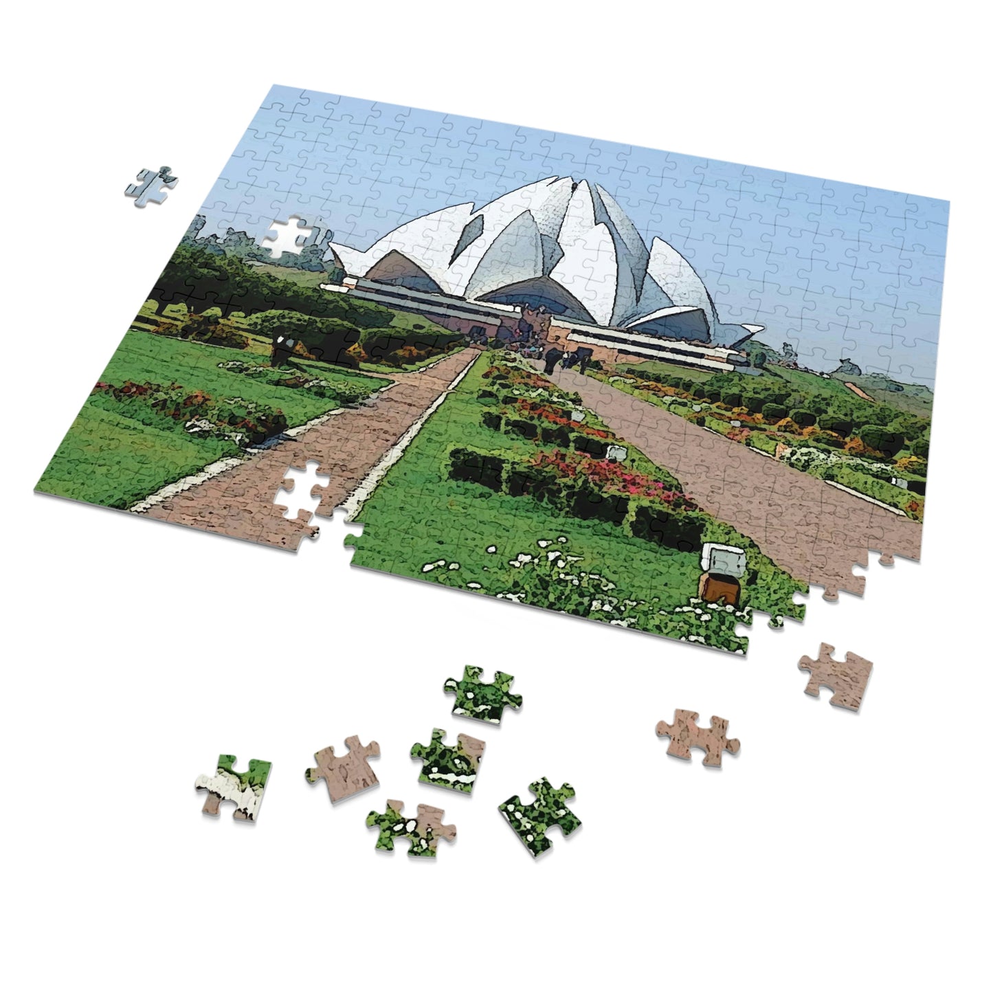 Jigsaw Puzzle (30, 110, 252, 500,1000-Piece) ... 'Bahai'i House-Of-Worship' ... "Lotus Temple: Delhi, India, 2008" ... Original Works ...