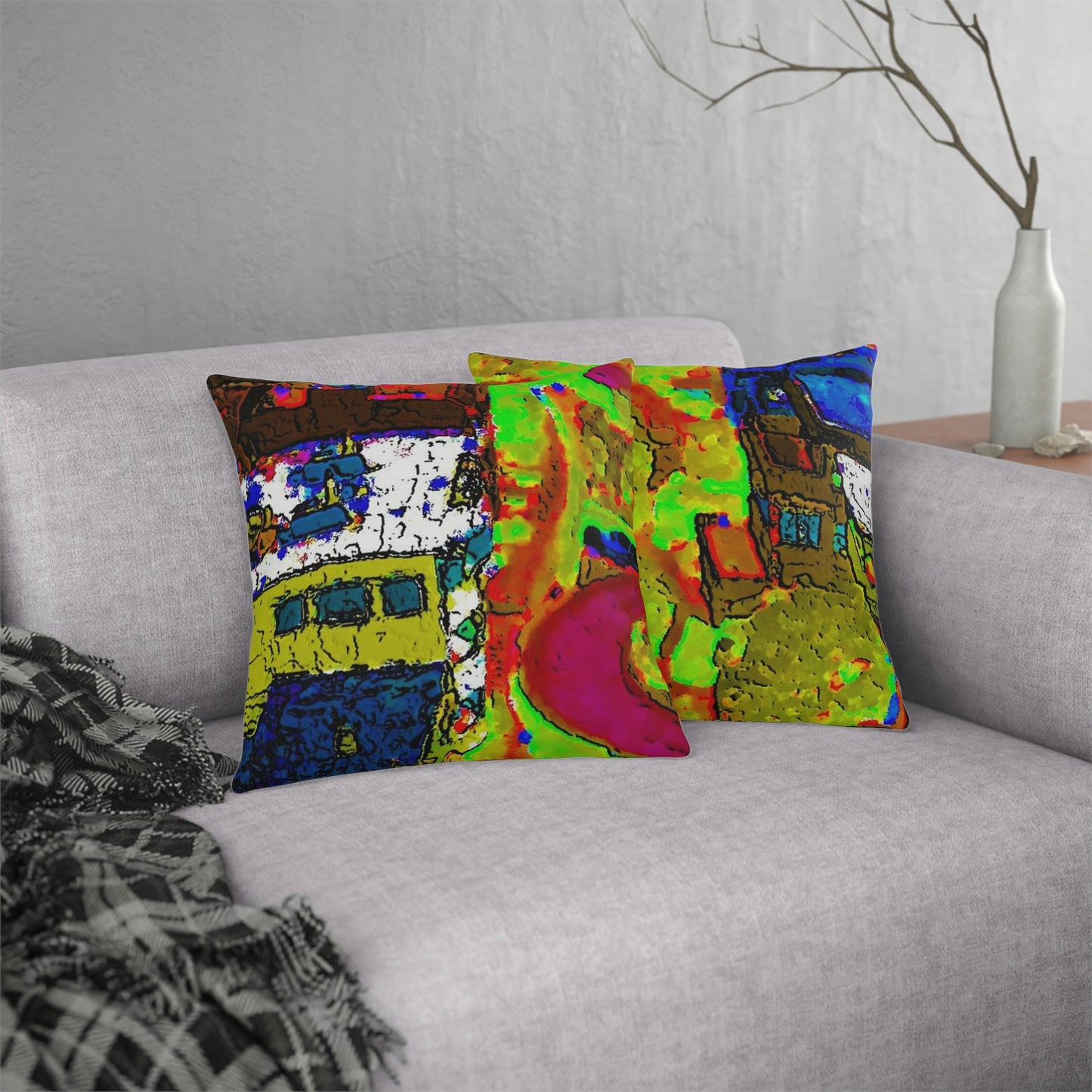 Waterproof Pillows ... A Crazy Street ... 'Eight Winding Curve-Switchbacks' ... "Lombard Street, San Francisco, CA' ... Family Archives: 1970's ... Original Works ...