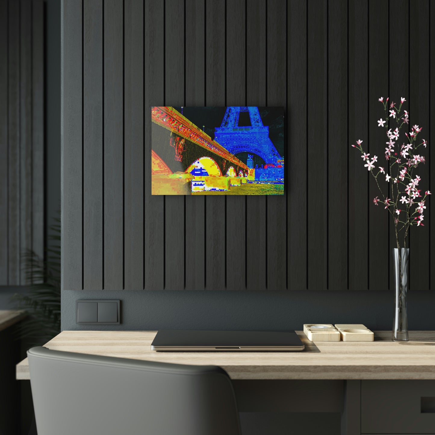 Acrylic Prints ...  Le Tour D'Eiffel ..."Along The Water" ... Barbara Joan Bonnell-Holt ... Le Voyage De Paris: 1972 ... Original Works ...