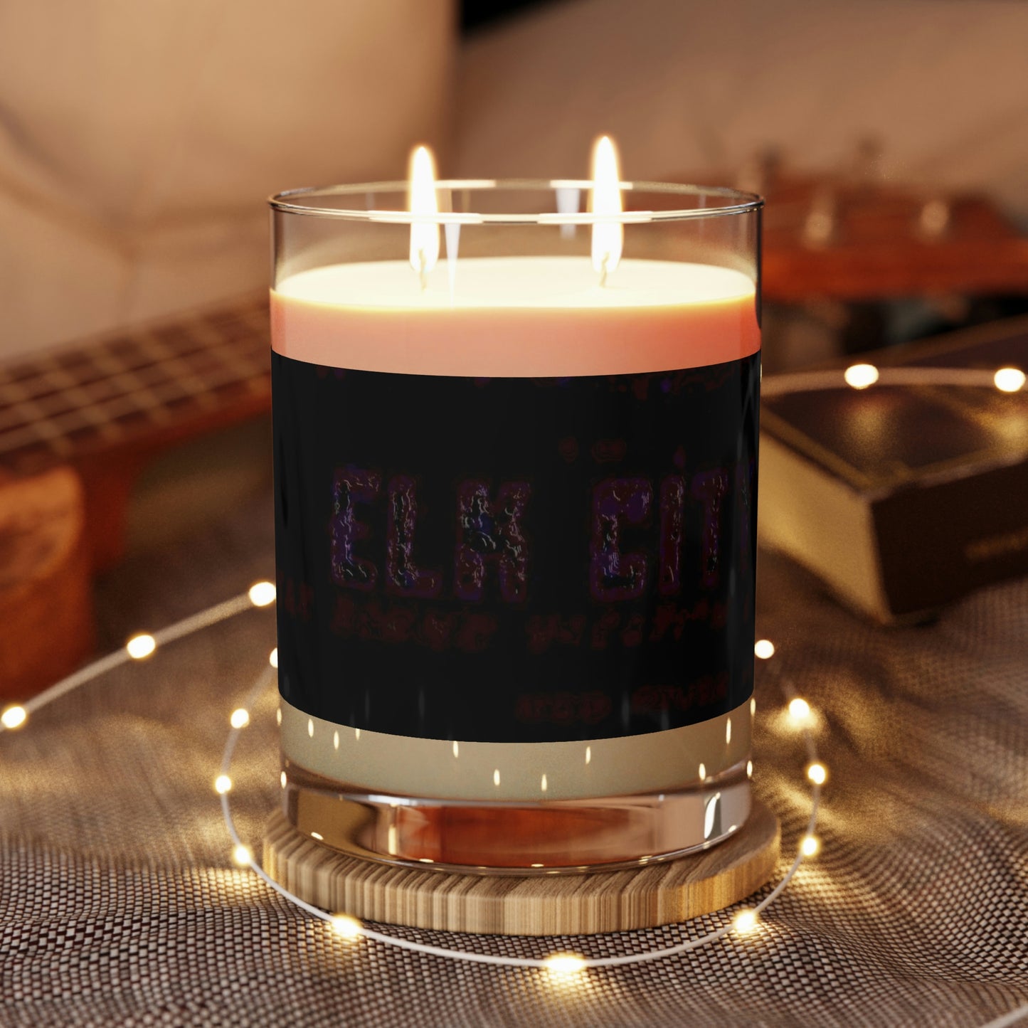 Scented Candle - Full Glass, 11oz ... Car Approaches From The Stern ... Moon Ascendary From The Bow ... "Two Friendly Travellers On A Cold Night Near Elk City" ... C