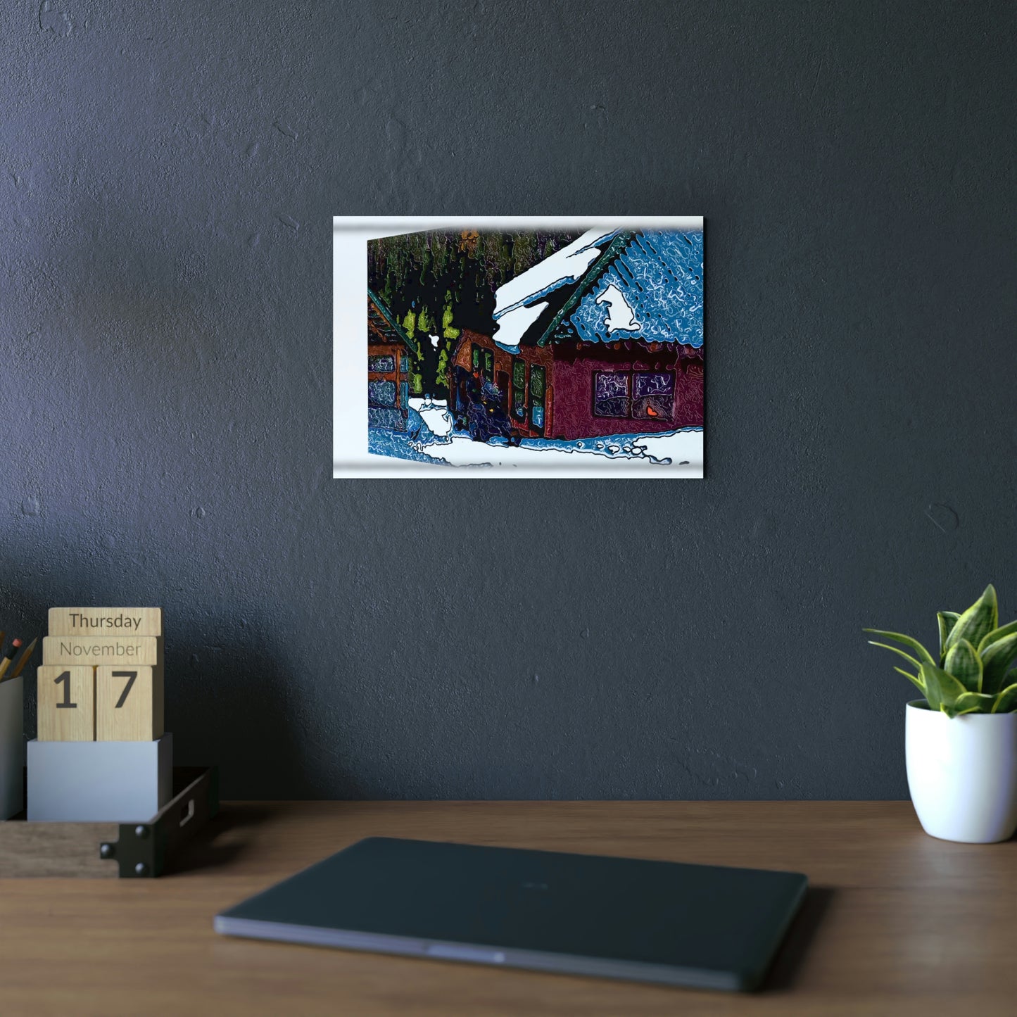 Aluminum Composite Panels ... "3-D & Perspective" ... A Snowmobiler 'Ridest-Through-It' ... Rhett Creek, Idaho ... Original Works ...