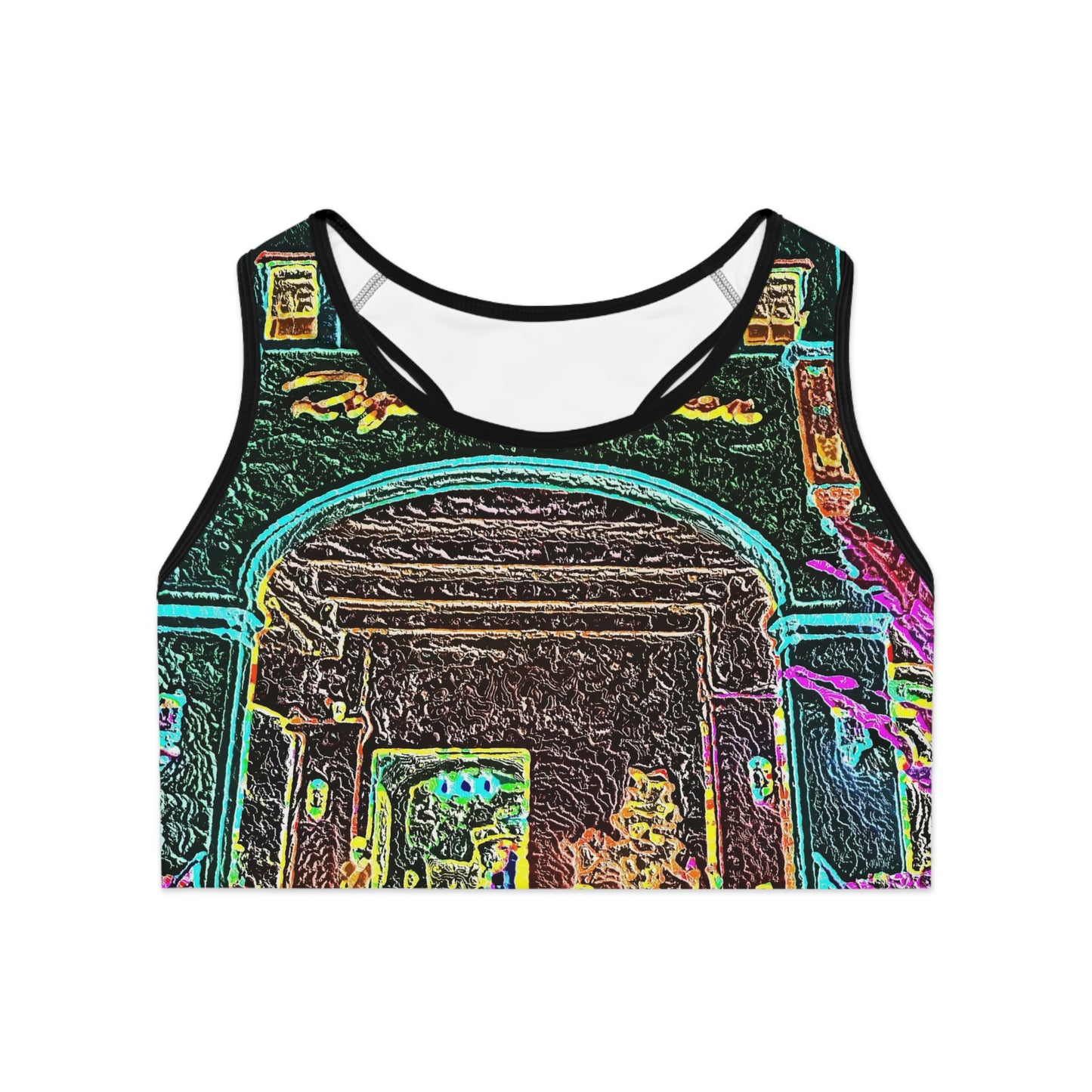Sports Bra (AOP) ... "La Grande Entree" At: 'The Pink Palace' ... The Royal Hawai'ian ... Honolulu, HI ... '27Oct2014' ... Original Works ...