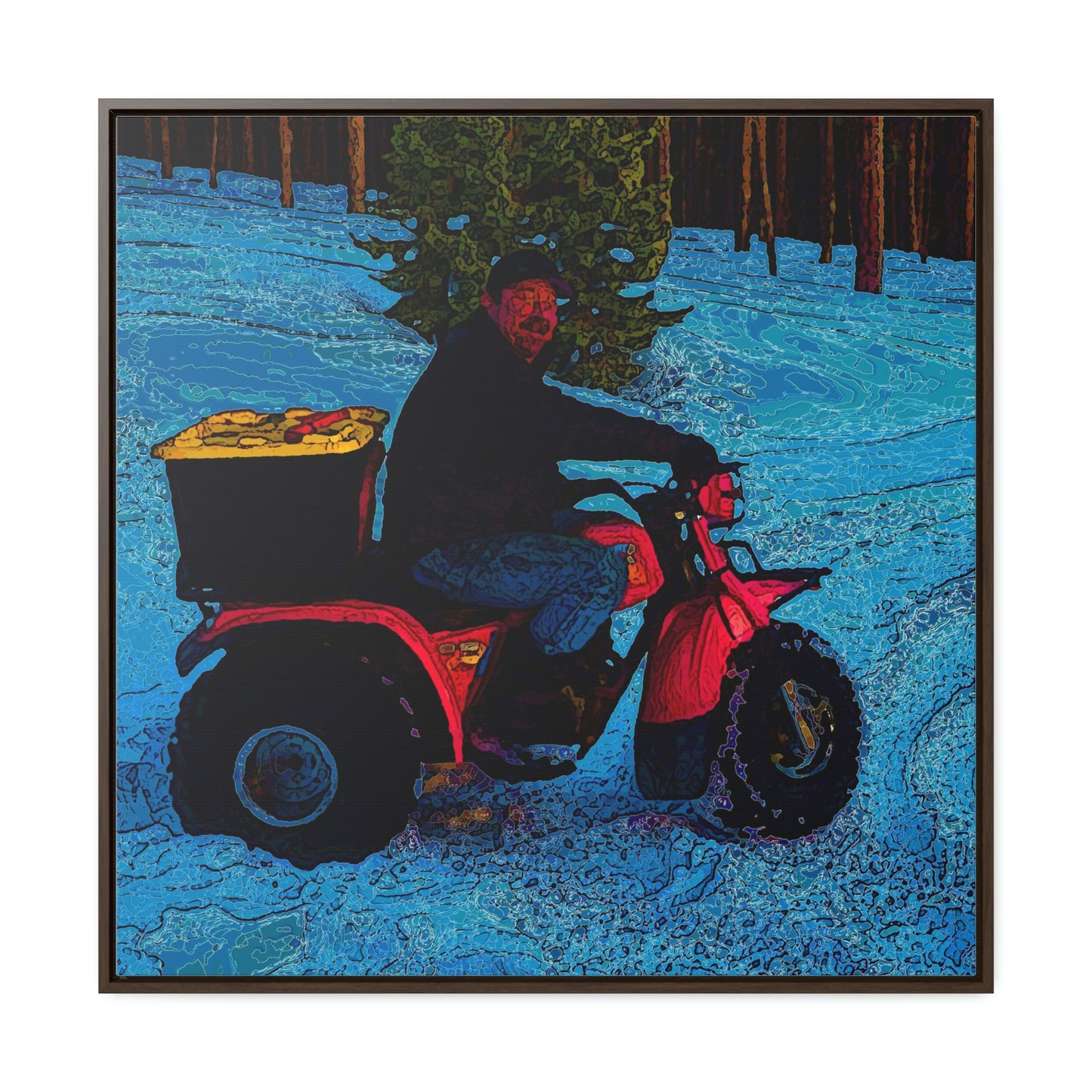 Gallery Canvas Wraps, Square Frame ... There's 2-Wheelin ... There's 4-Wheelin ... 'And-Of-Course' ... "There's 3-Wheelin-In-The-Snow" ...  Original Works ...