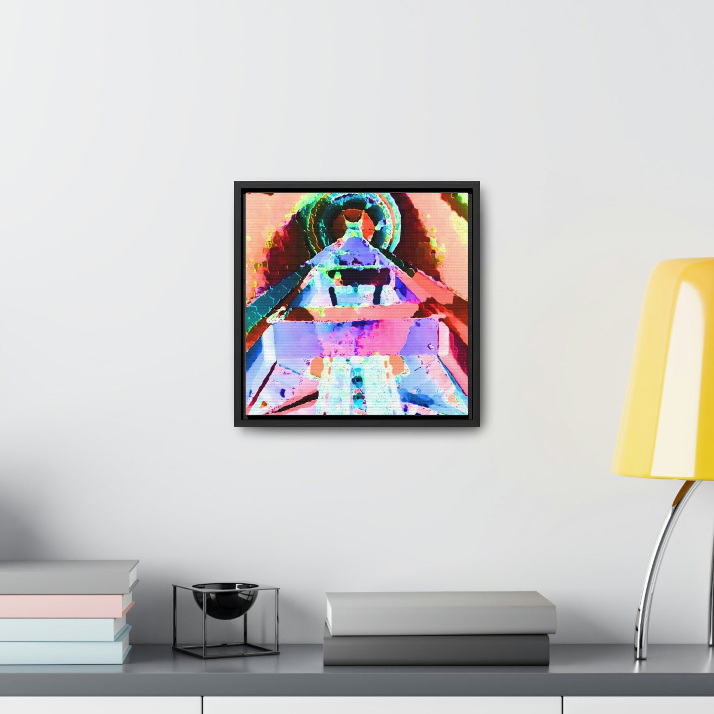 Gallery Canvas Wraps, Square Frame ... "Seattle's World Fair" ... Below Space Needle 'Looking Up' ... On A Very Rainy Morning (Father's Family Photo). ... Original ...