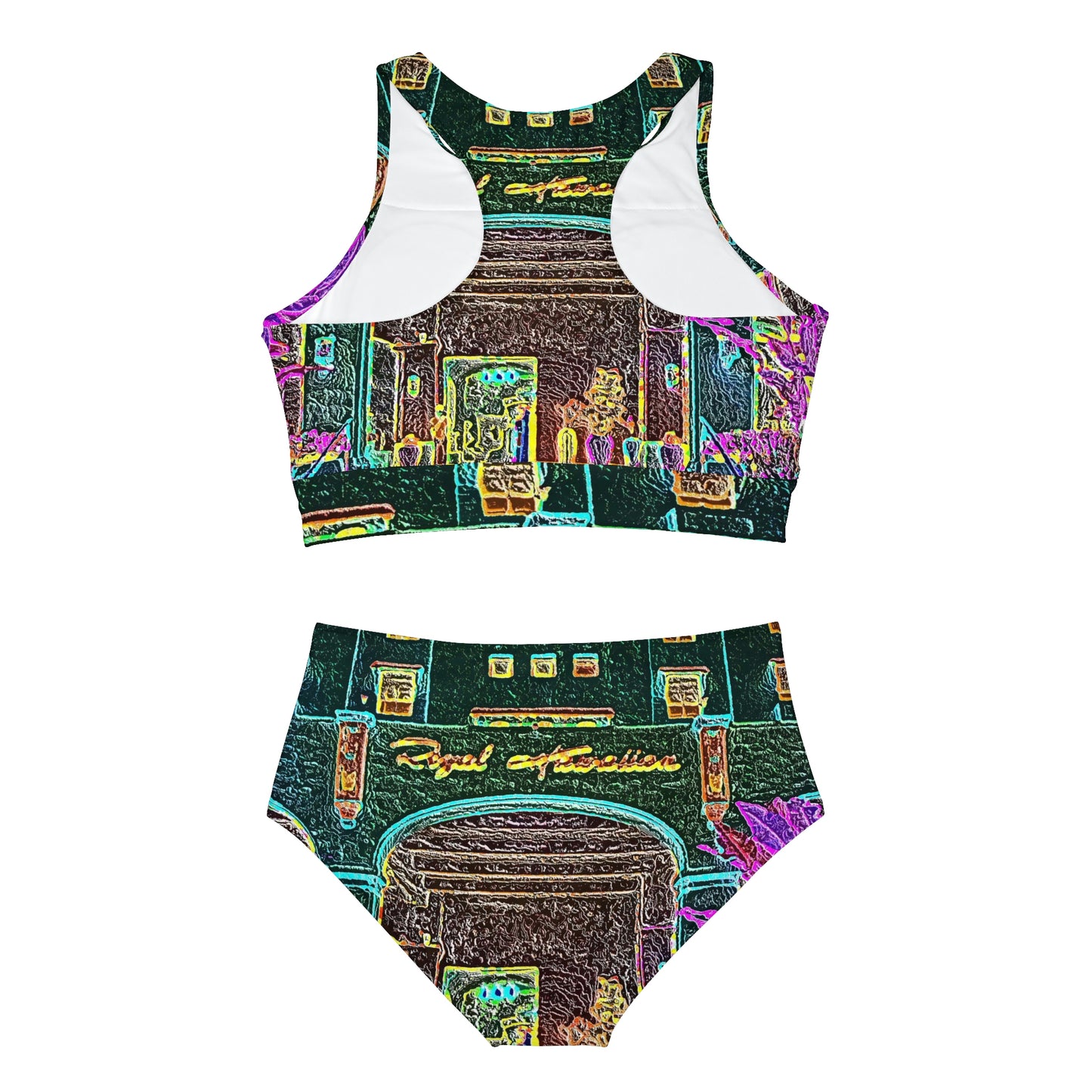 Sporty Bikini Set ... "La Grande Entree" At: 'The Pink Palace' ... The Royal Hawai'ian ... Honolulu, HI ... '27Oct2014' ... Original Works ...