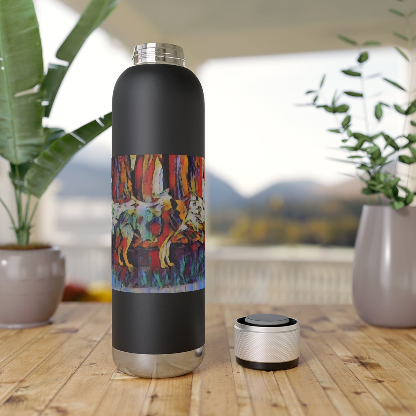 Soundwave Copper Vacuum Audio Bottle 22oz ... Coyote ... "Yosemite Valley: Circa May23 ... KPH Base Photo" ... Original Works ...