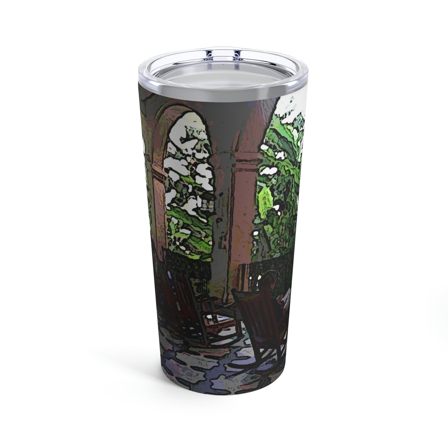 Tumbler 20oz ... Lanai & Rocking Chairs At: 'The Pink Palace' ... The Royal Hawai'ian ... Honolulu, HI ... '27Oct2014' ... Original Works ...