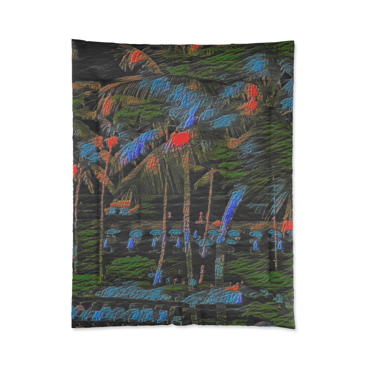 Comforter ... "The Royal Hawai'ian: Waikiki Beach_Beach" ... Honolulu, HI ... October 2014 (Halloween) ... Original Works ...