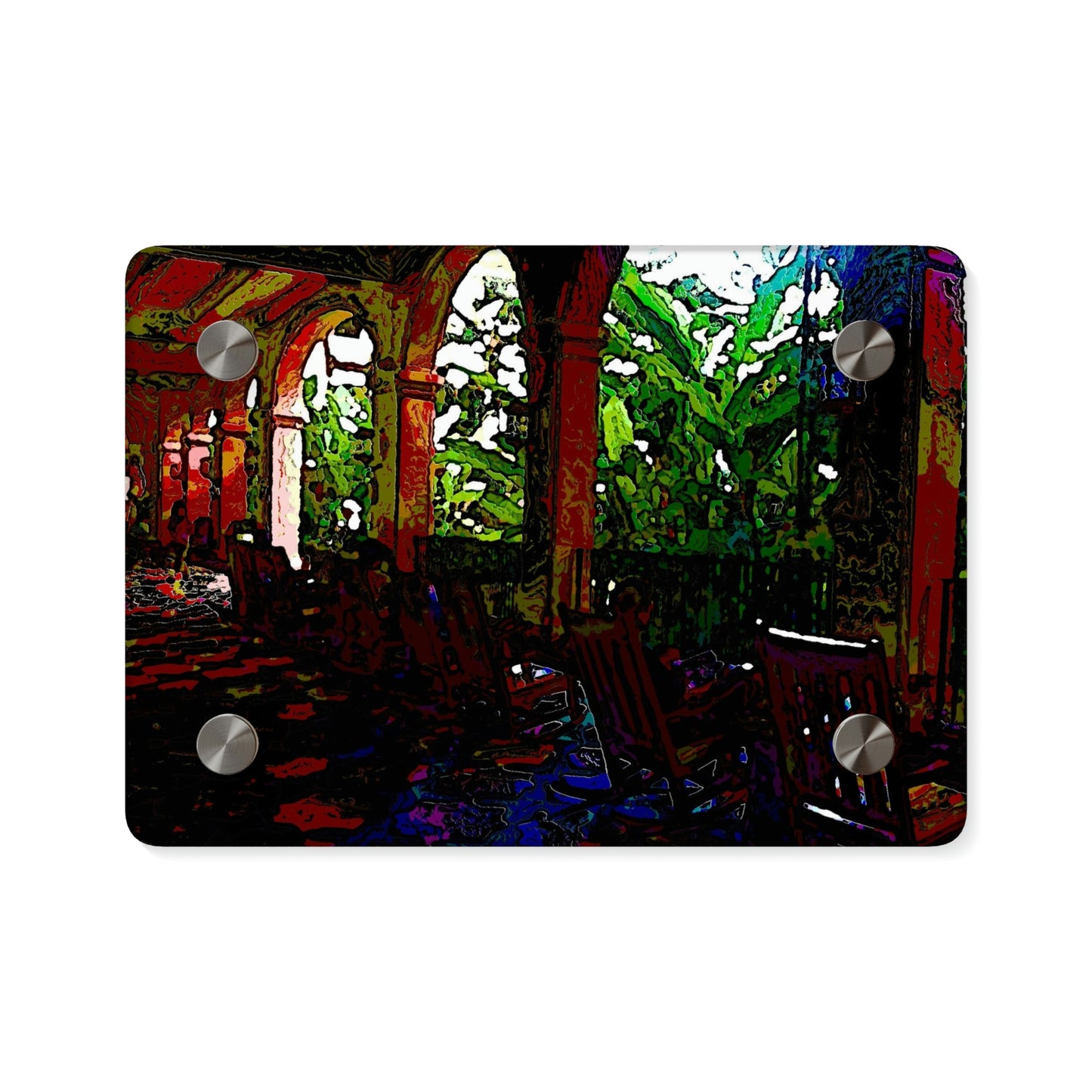 Acrylic Wall Art Panels ... Lanai & Rocking Chairs At: 'The Pink Palace' ... The Royal Hawai'ian ... Honolulu, HI ... '27Oct2014' ... Original Works ...