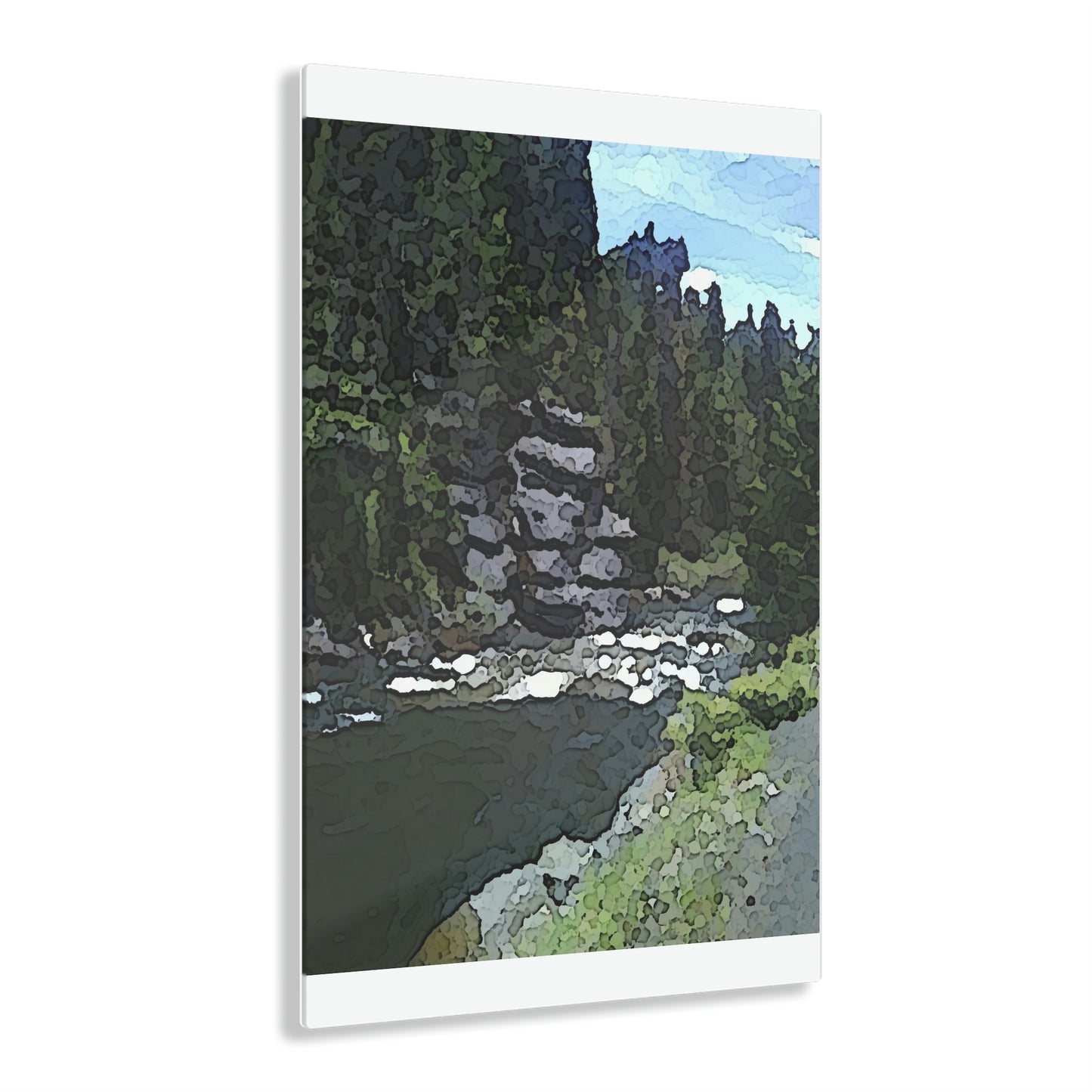 Acrylic Prints ...  "I Am Innocent" ... Tricky-Dick Immortalized ... Nixon Rock: Along The River ... Central Idaho, Summer 2020 ... Original Works ...