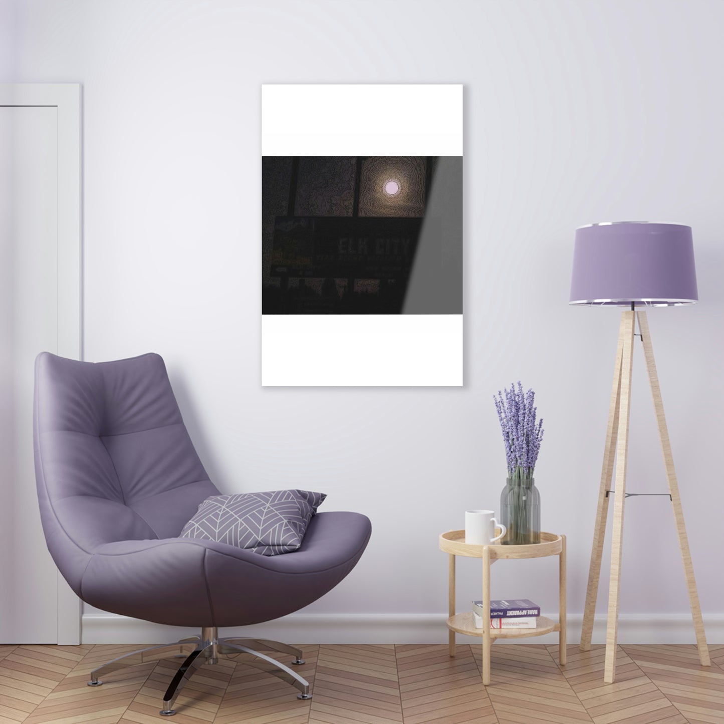 Acrylic Prints ... Car Approaches From The Stern ... Moon Ascendary From The Bow ... "Two Friendly Travellers On A Cold Night Near Elk City" ... C