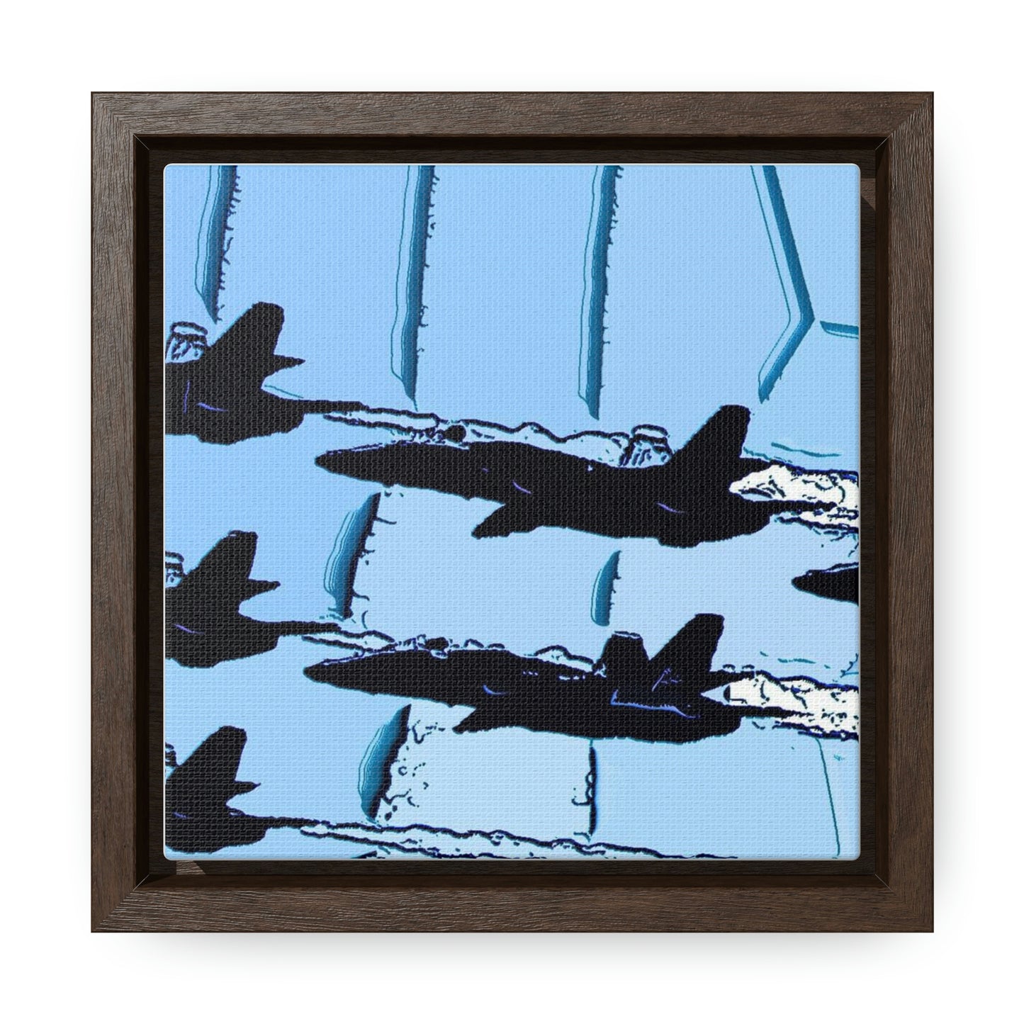Gallery Canvas Wraps, Square Frame ... Seattle Seafair ..."Blue Angels Run Over Lake Washington" ... Circa Mid 1980's ... Dr FJ Holt ... Original Works ...