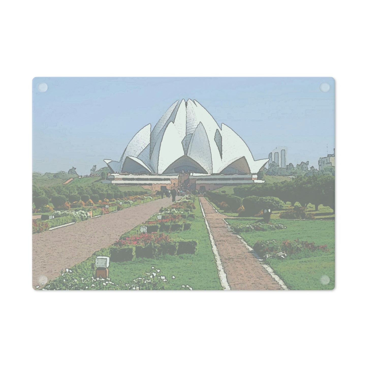 Cutting Board ... 'Bahai'i House-Of-Worship' ... "Lotus Temple: Delhi, India, 2008" ... Original Works ...
