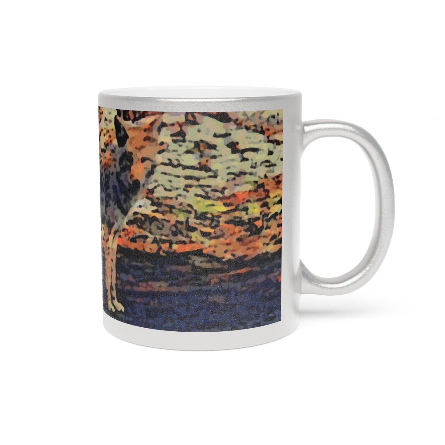 Metallic Mug (Silver\Gold) ... Coyote ... "Yosemite Valley: Circa May23 ... KPH Base Photo" ... Original Works ...