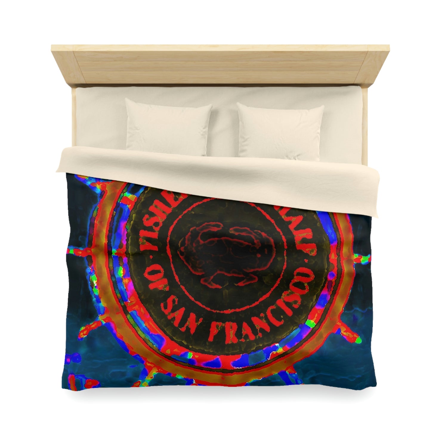 Microfiber Duvet Cover... "No.9 Fishermen's Grotto - Fishermen's Wharf, SF, California" ... Family Archives: 1970's ... Original Works ...