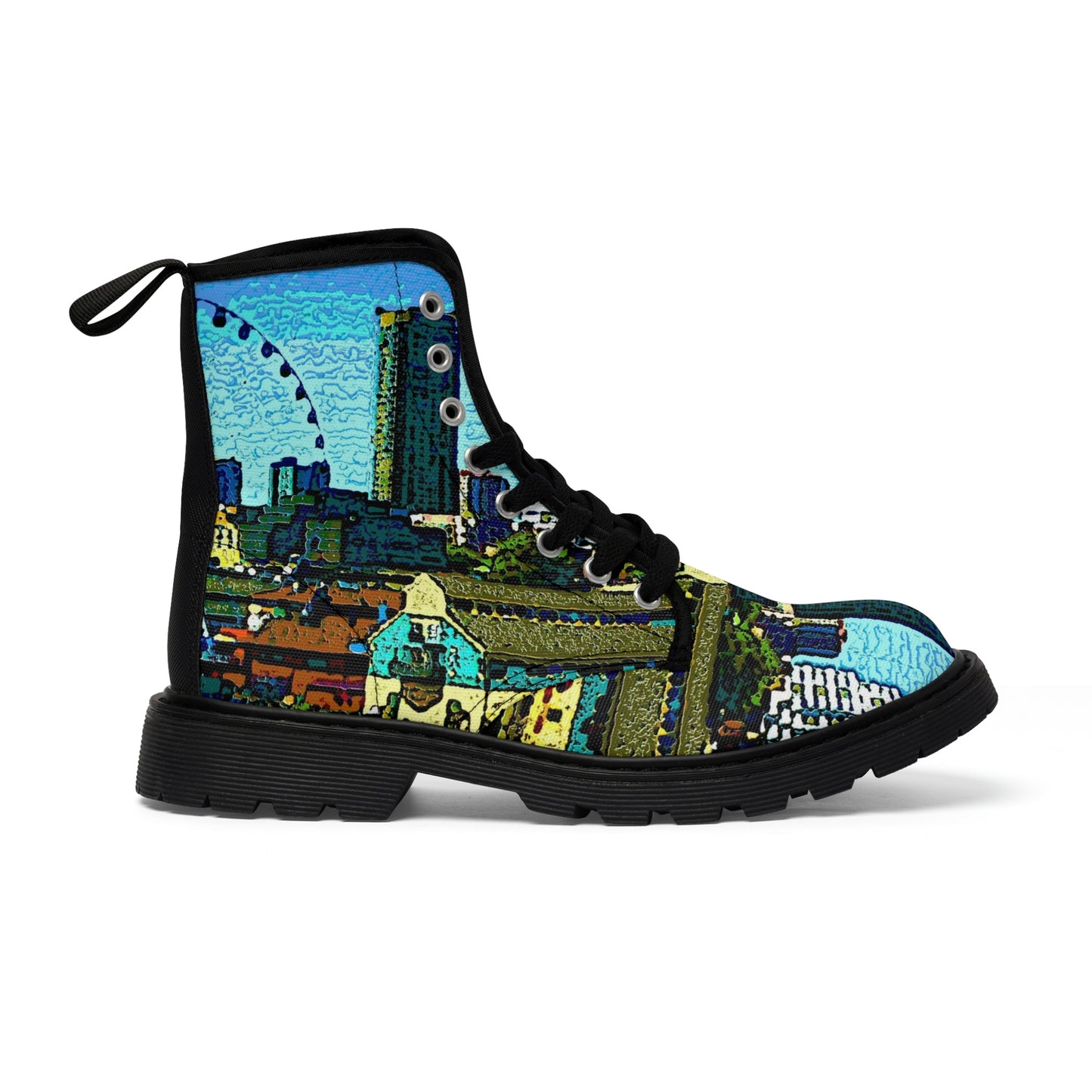 Men's Canvas Boots ... That Classic Wheel ... 'Seattle's Wheel' ... & An Old Classic Waterside Vendors ...  'Family Archives' ... Original Works ...