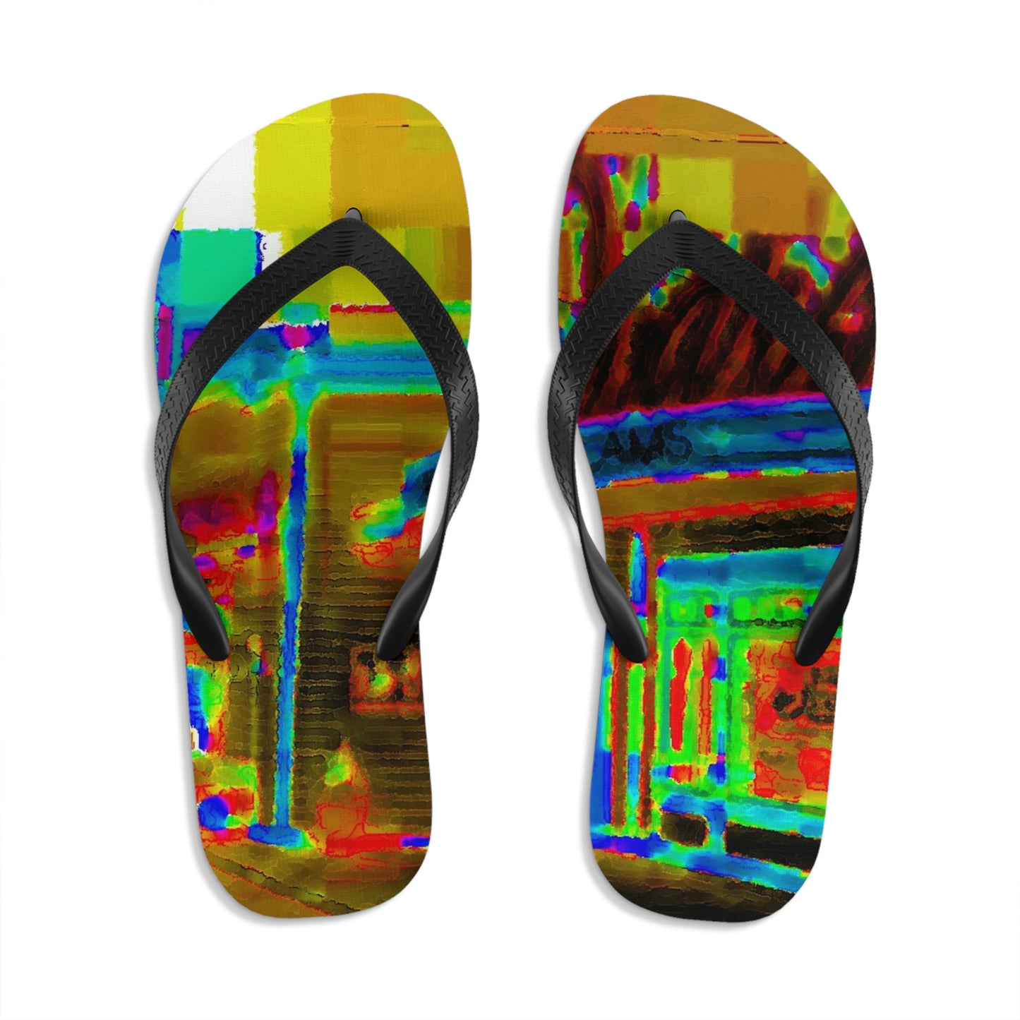 Unisex Flip-Flops ...  In-A-Hurry & Stressed? ... Remember: Keep "Clam" ... Clam_Happy ...  'Ivars: Seattle Waterfront' ... Personal Archives ... Original Works ...