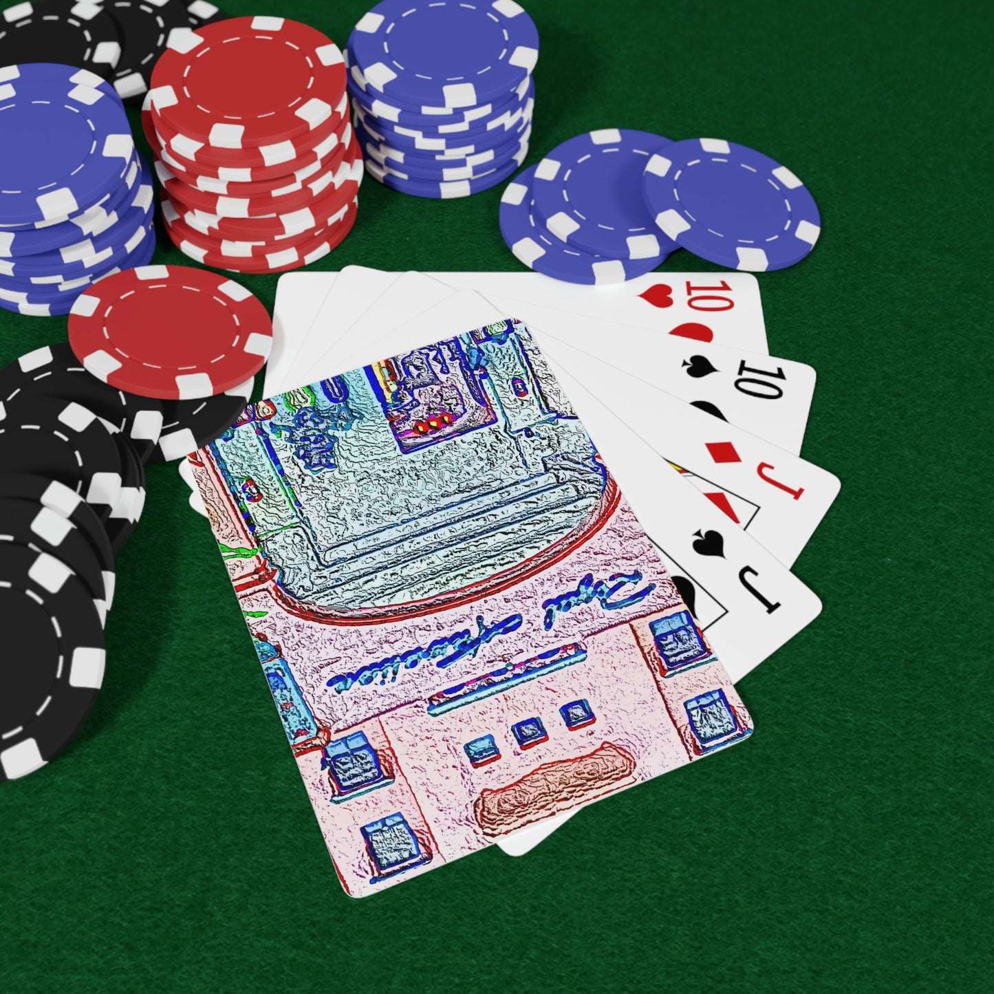 Custom Poker Cards ... "La Grande Entree" At: 'The Pink Palace' ... The Royal Hawai'ian ... Honolulu, HI ... '27Oct2014' ... Original Works ...