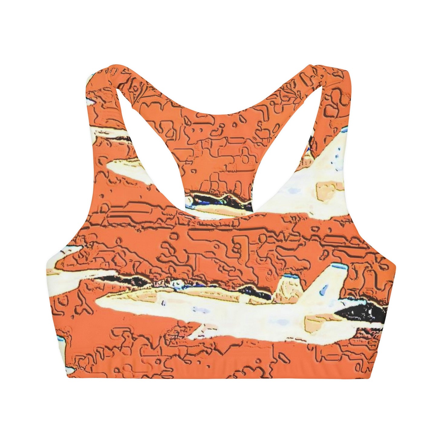 Girls' Double Lined Seamless Sports Bra ... Seattle Seafair ..."Blue Angels Run Over Lake Washington" ... Circa Mid 1980's ... Dr FJ Holt ... Original Works ...