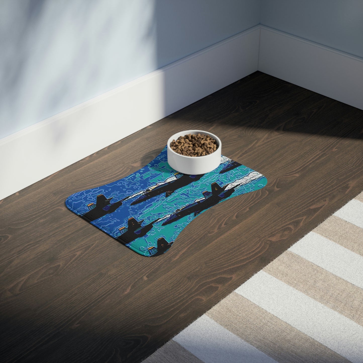 Pet Feeding Mats ... Seattle Seafair ..."Blue Angels Run Over Lake Washington" ... Circa Mid 1980's ... Dr FJ Holt ... Original Works ...