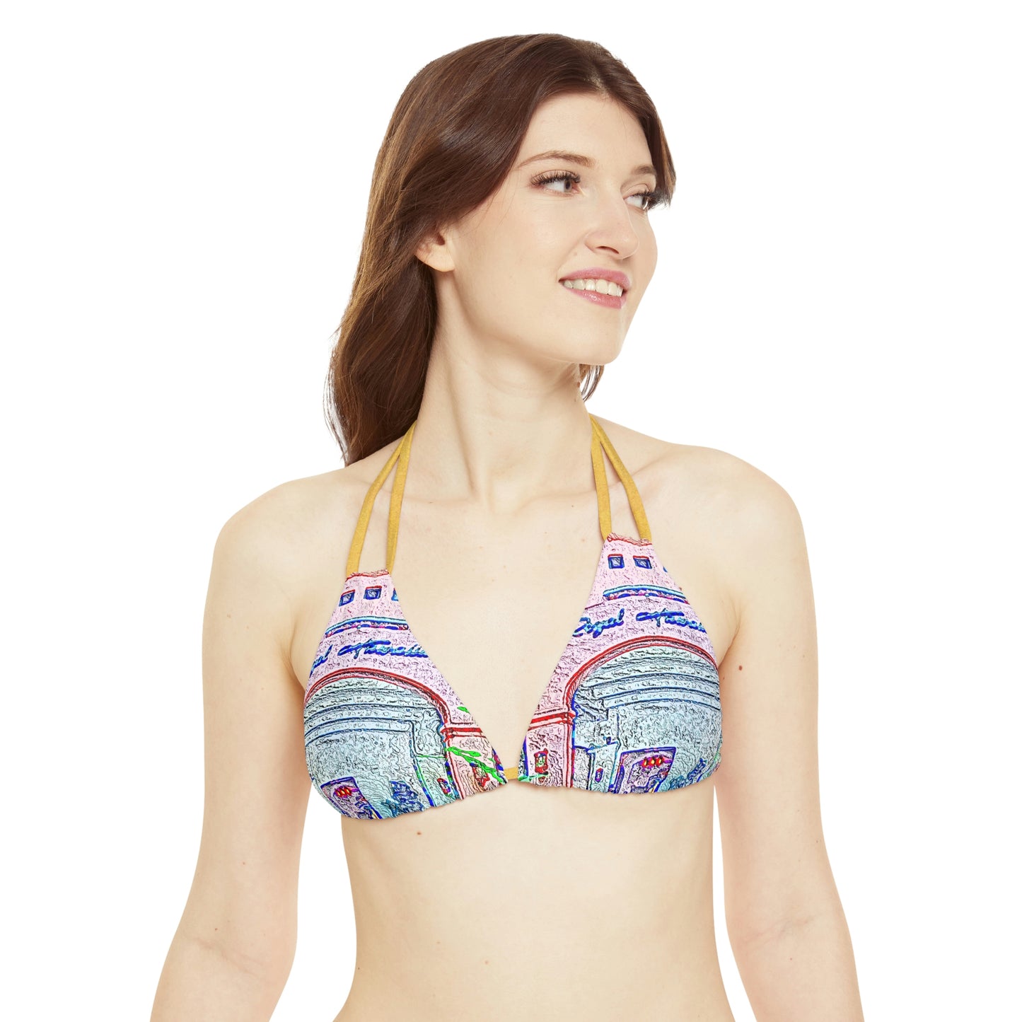 Strappy Bikini Set ... "La Grande Entree" At: 'The Pink Palace' ... The Royal Hawai'ian ... Honolulu, HI ... '27Oct2014' ... Original Works ...