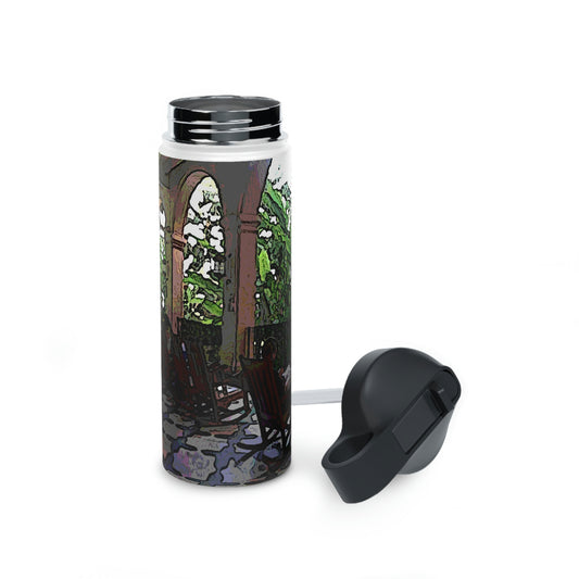 Stainless Steel Water Bottle, Standard Lid ... Lanai & Rocking Chairs At: 'The Pink Palace' ... The Royal Hawai'ian ... Honolulu, HI ... '27Oct2014' ... Original Works ...