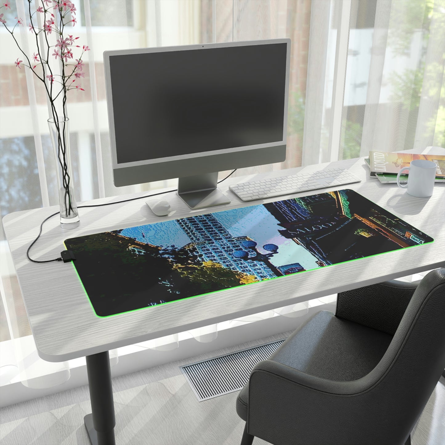 LED Gaming Mouse Pad ...  Pioneer Square & Smith Tower ... 'That World Famous View' ... Colleague Supplied Photo ... Original Works ...