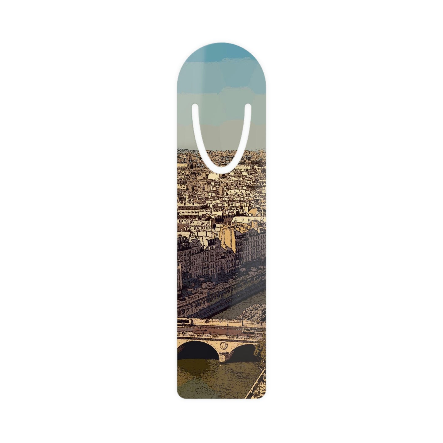 Bookmark ...  Au Paris ... "Along The River Seine" ... Barbara Joan Bonnel-Holt: 1972 ... Original Works ...