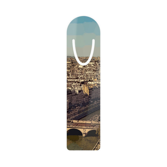 Bookmark ...  Au Paris ... "Along The River Seine" ... Barbara Joan Bonnel-Holt: 1972 ... Original Works ...