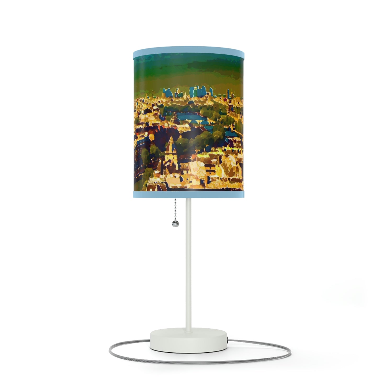 Lamp on a Stand, US|CA plug ... Au Paris ... "Along The River Seine" ... Barbara Joan Bonnel-Holt: 1972 ... Original Works ...