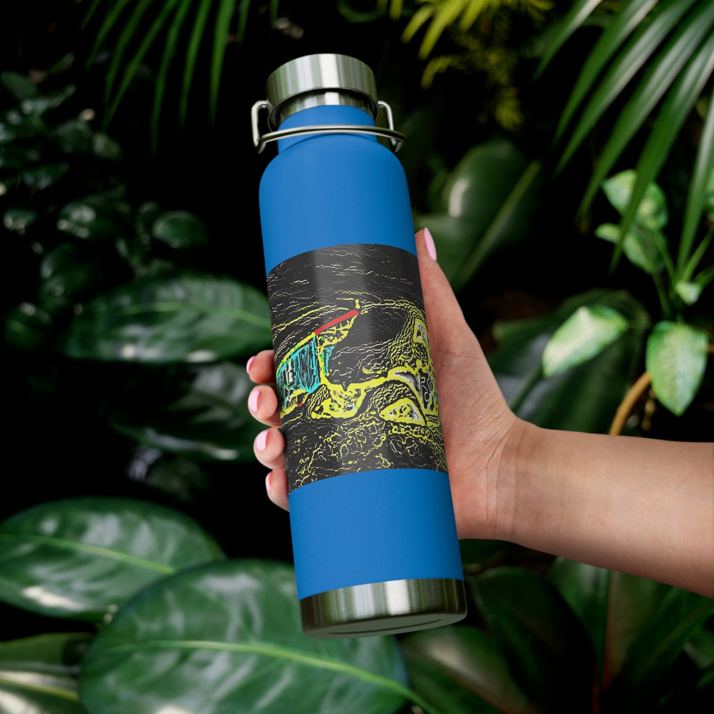 Copper Vacuum Insulated Bottle, 22oz ... "Snow Vehicle In Snow Storm At-Rest" ... Circa 12Mar23 ... Central Idaho ... 18-Hours Rendering Time: Original Works ...