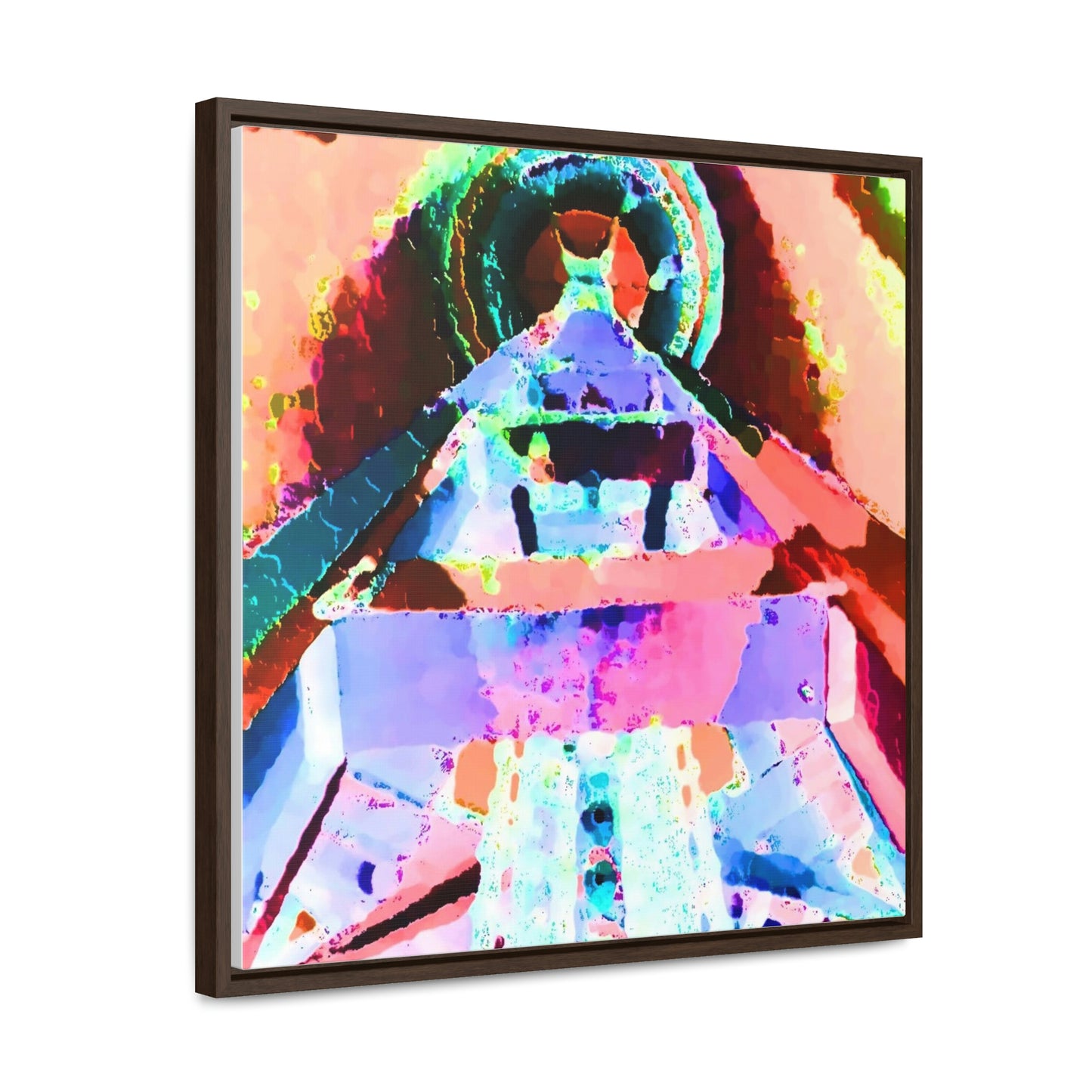 Gallery Canvas Wraps, Square Frame ... "Seattle's World Fair" ... Below Space Needle 'Looking Up' ... On A Very Rainy Morning (Father's Family Photo). ... Original ...