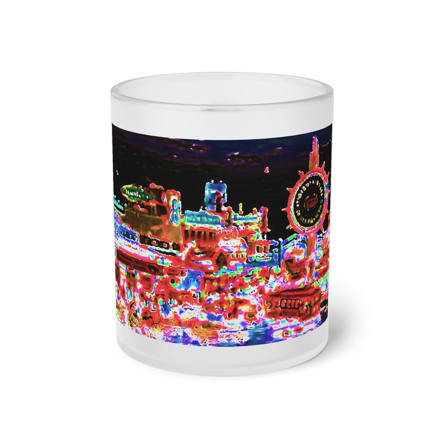 Frosted Glass Mug ... "No.9 Fishermen's Grotto - Fishermen's Wharf, SF, California" ... Family Archives: 1970's ... Original Works ...