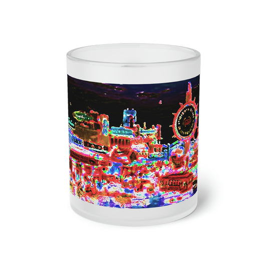 Frosted Glass Mug ... "No.9 Fishermen's Grotto - Fishermen's Wharf, SF, California" ... Family Archives: 1970's ... Original Works ...