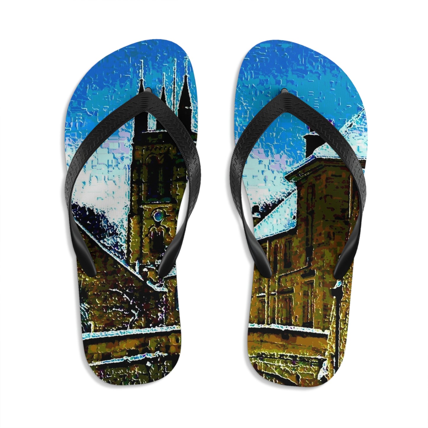 Unisex Flip-Flops ... Walikng The Streets & Alleys ... 'Strolling The Canals ... '  ... Original Works  ...