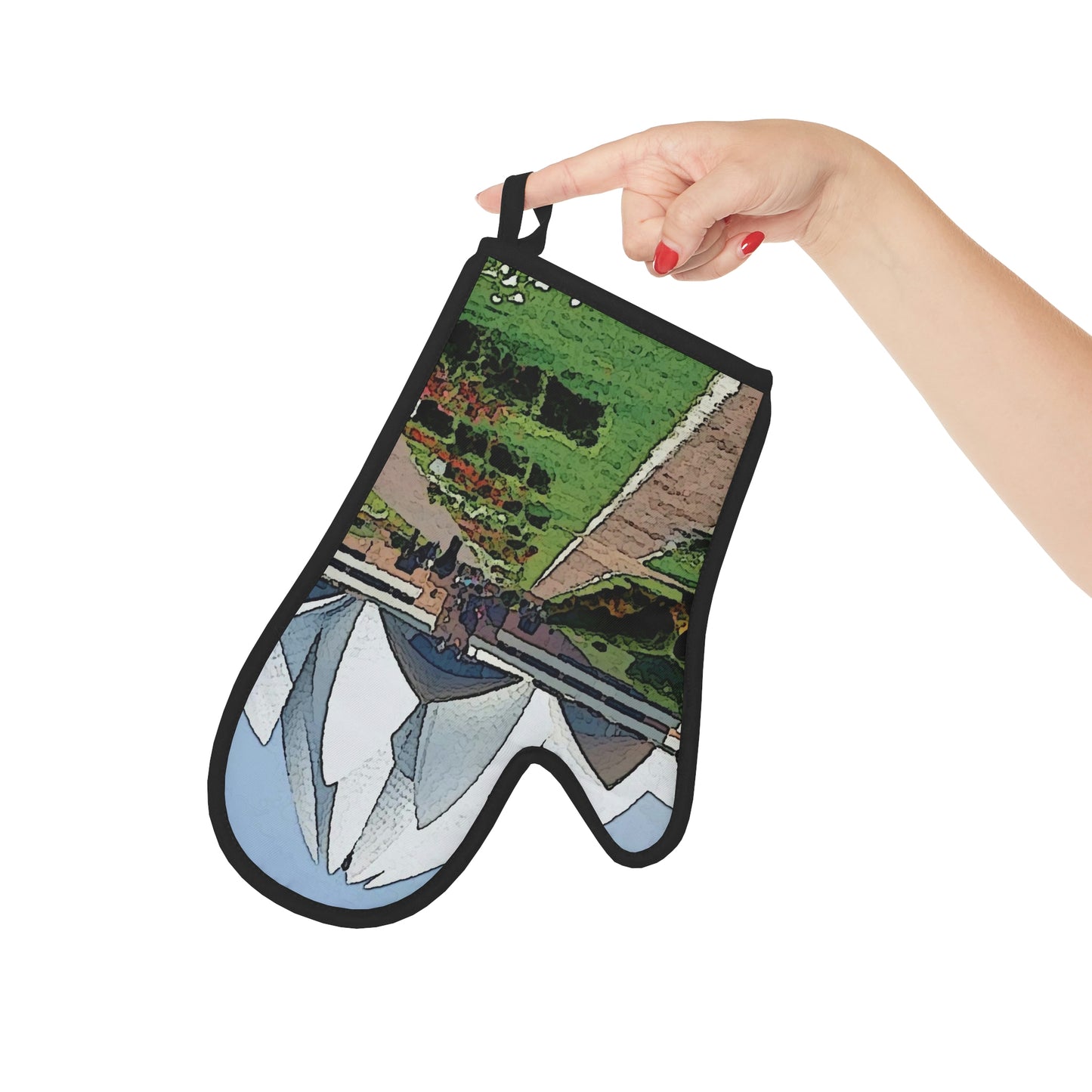 Oven Glove ... 'Bahai'i House-Of-Worship' ... "Lotus Temple: Delhi, India, 2008" ... Original Works ...