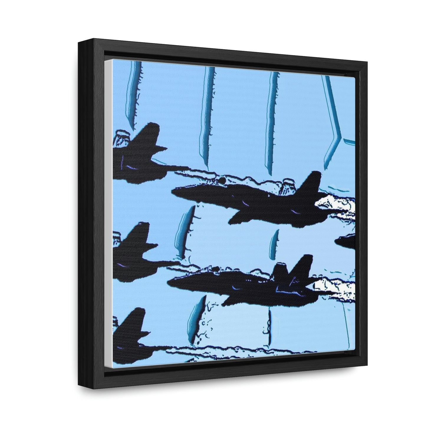 Gallery Canvas Wraps, Square Frame ... Seattle Seafair ..."Blue Angels Run Over Lake Washington" ... Circa Mid 1980's ... Dr FJ Holt ... Original Works ...