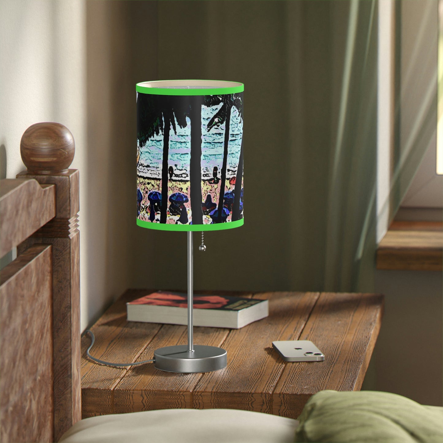 Lamp on a Stand, US|CA plug ... "A Beautiful Beach Amongst The Palms" ... The Outrigger Waikiki, Honolulu, Oahu ... Original Works ...