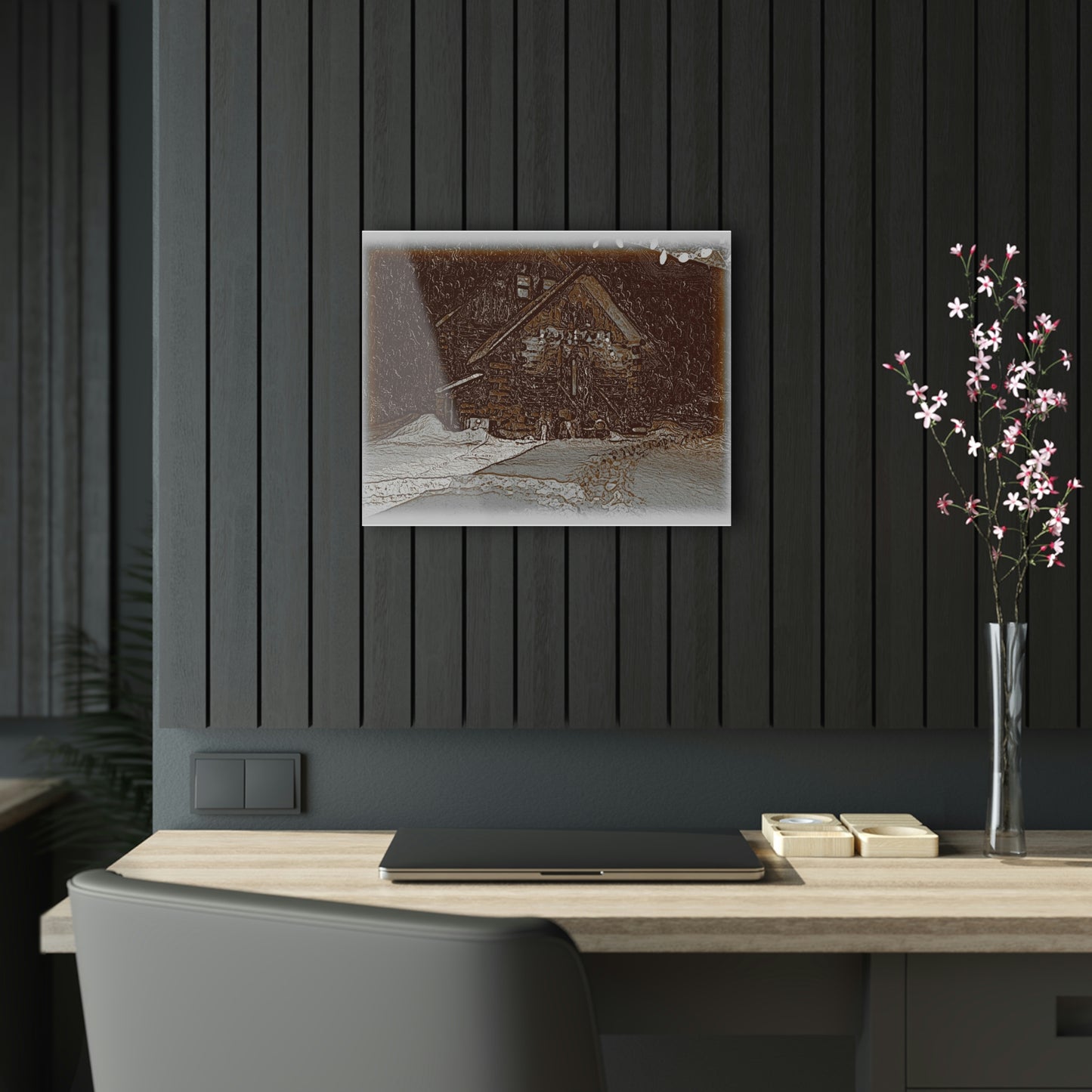 Acrylic Prints ... "A Cold, Snowy, Quiet Morning 'Above-The-Creek' ... " ... Original Works ...