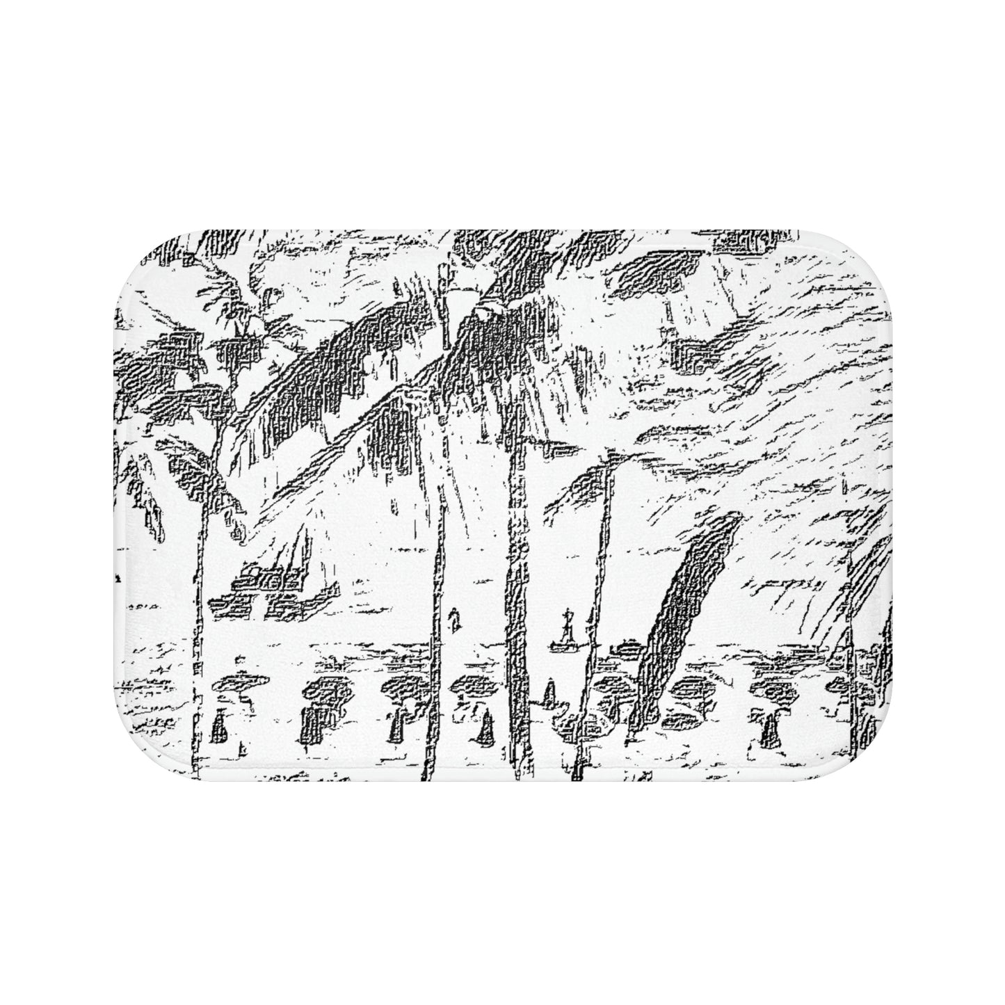 Bath Mat ... "The Royal Hawai'ian: Waikiki Beach_Beach" ... Honolulu, HI ... October 2014 (Halloween) ... Original Works ...