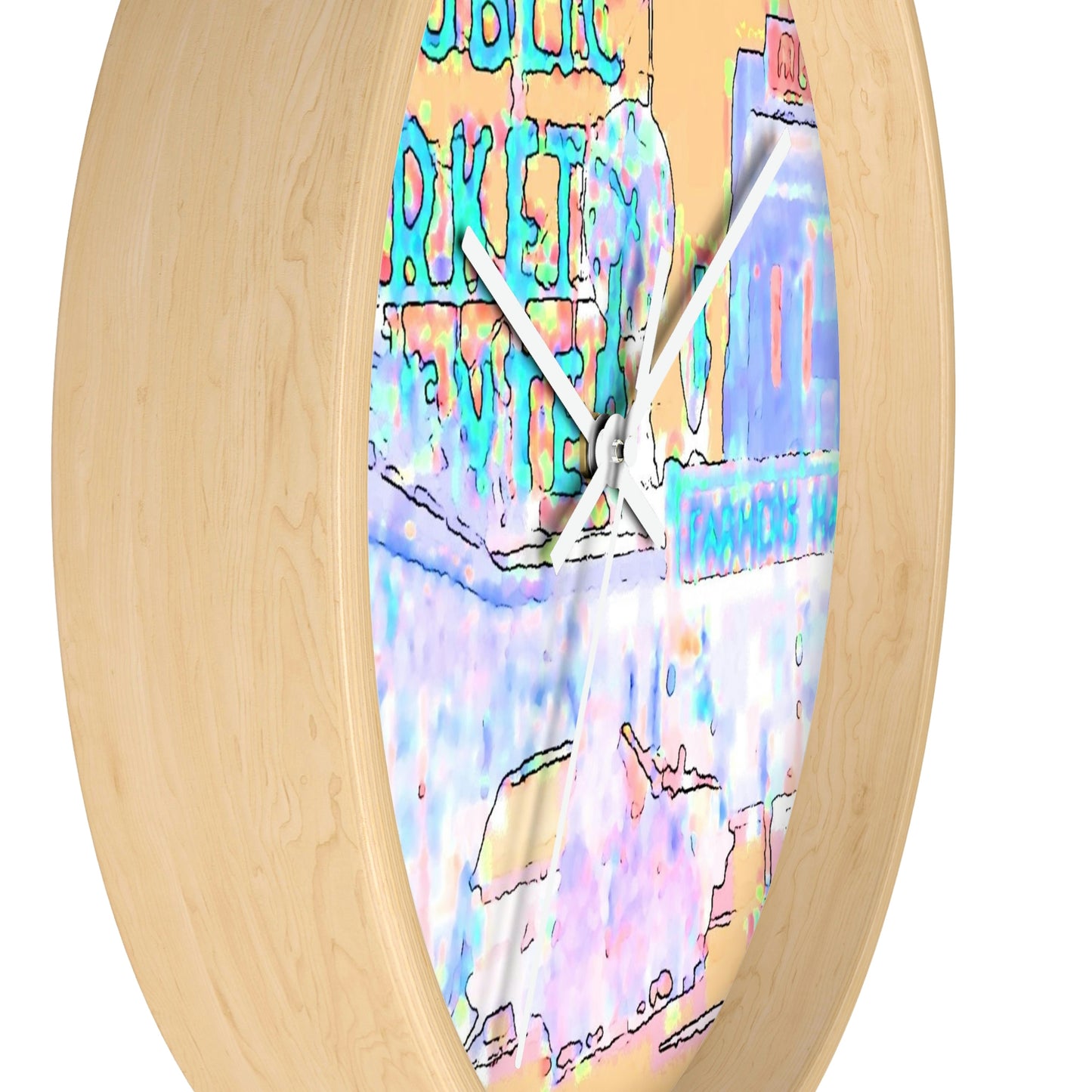 Wall clock ... 'Keep Time' ... The Market-Way ... "At Seattle's World Famous Pike Place Market."