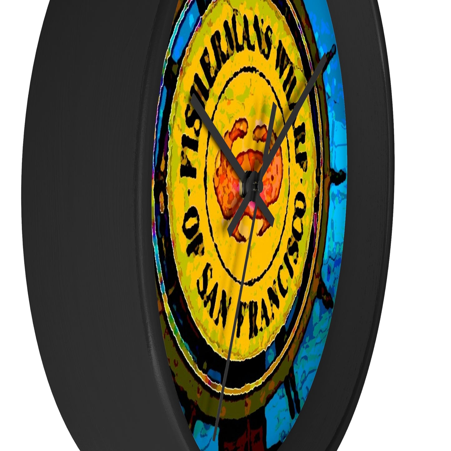 Wall clock ... "No.9 Fishermen's Grotto - Fishermen's Wharf, SF, California" ... Family Archives: 1970's ... Original Works ...