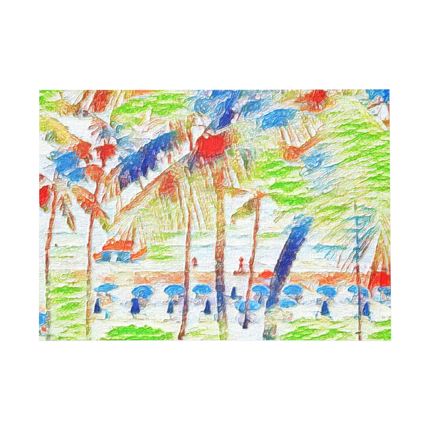 Puzzle (96, 252, 500, 1000-Piece) ... "The Royal Hawai'ian: Waikiki Beach_Beach" ... Honolulu, HI ... Ocotber 2014 (Halloween) ... Original Works ...