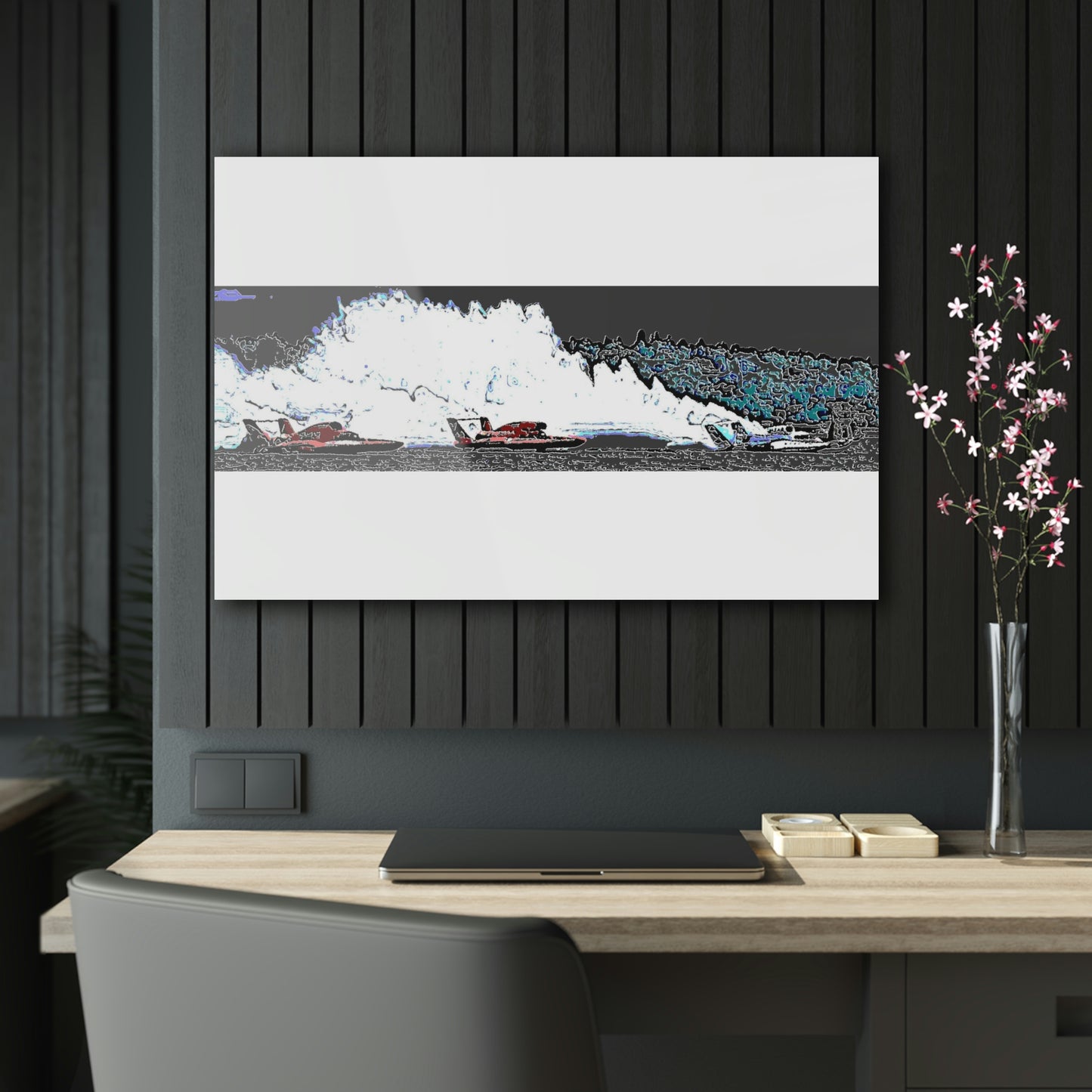 Acrylic Prints ... Seattle Columbia Cup On Lake Washington ... "Dave Wilcox Heads For The Win" ... Associate Gift-Photo ... Original Works ...