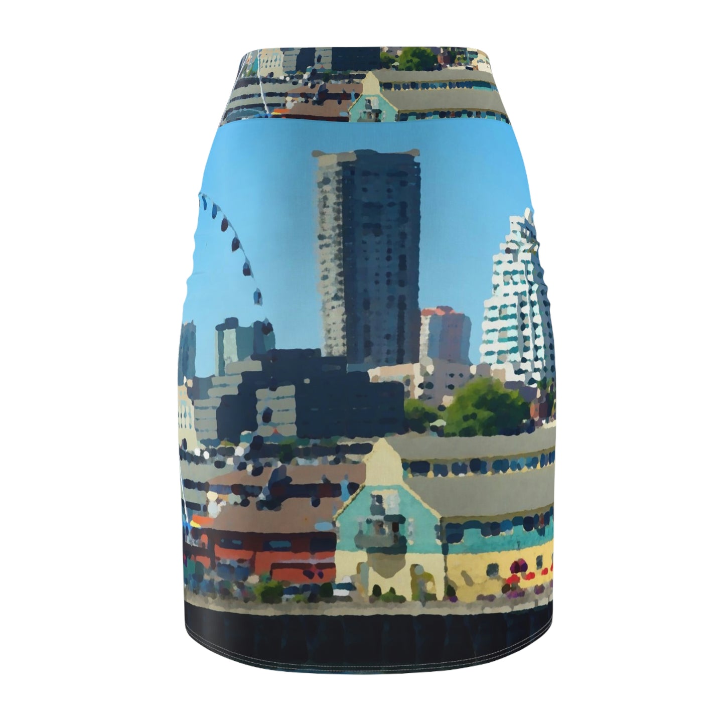 Women's Pencil Skirt ... That Classic Wheel ... 'Seattle's Wheel' ... & Old Classic Waterside Vendors ...  'Family Archives' ... Original Works ...
