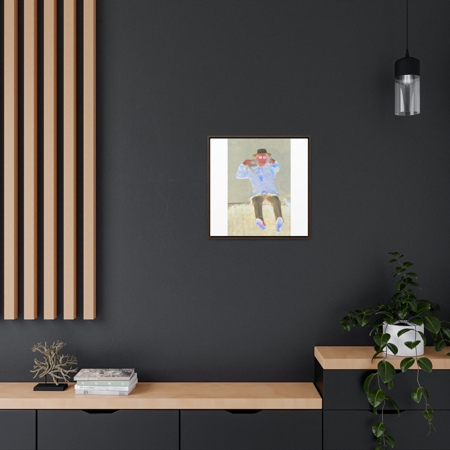 Gallery Canvas Wraps, Square Frame ... "Here's To You Friends & Associates" ... Geting-Er-Done ... Idaho / Washington Border (Lewiston, ID - Clarkston, WA) ... Original Works: Rendering Time: 8 Hours ...