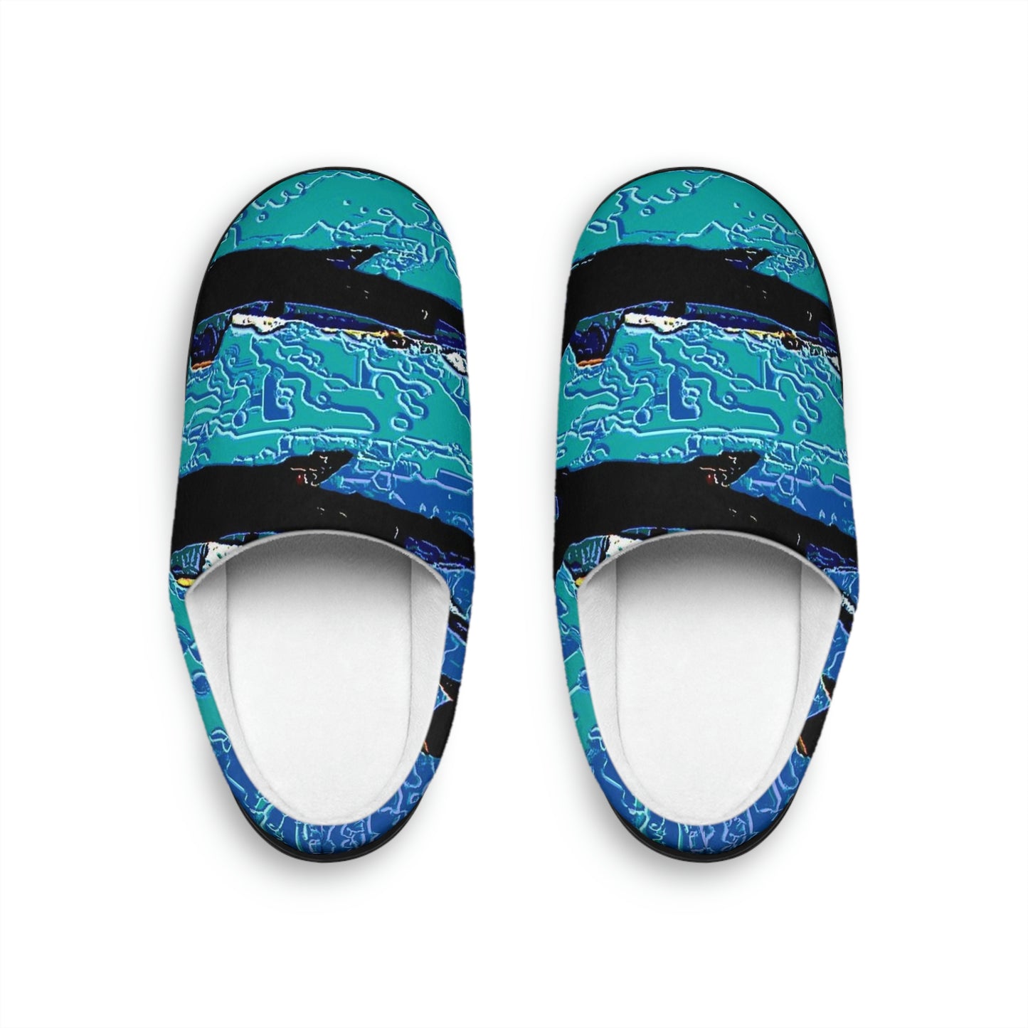 Men's Indoor Slippers ... Seattle Seafair ..."Blue Angels Run Over Lake Washington" ... Circa Mid 1980's ... Dr FJ Holt ... Original Works ...
