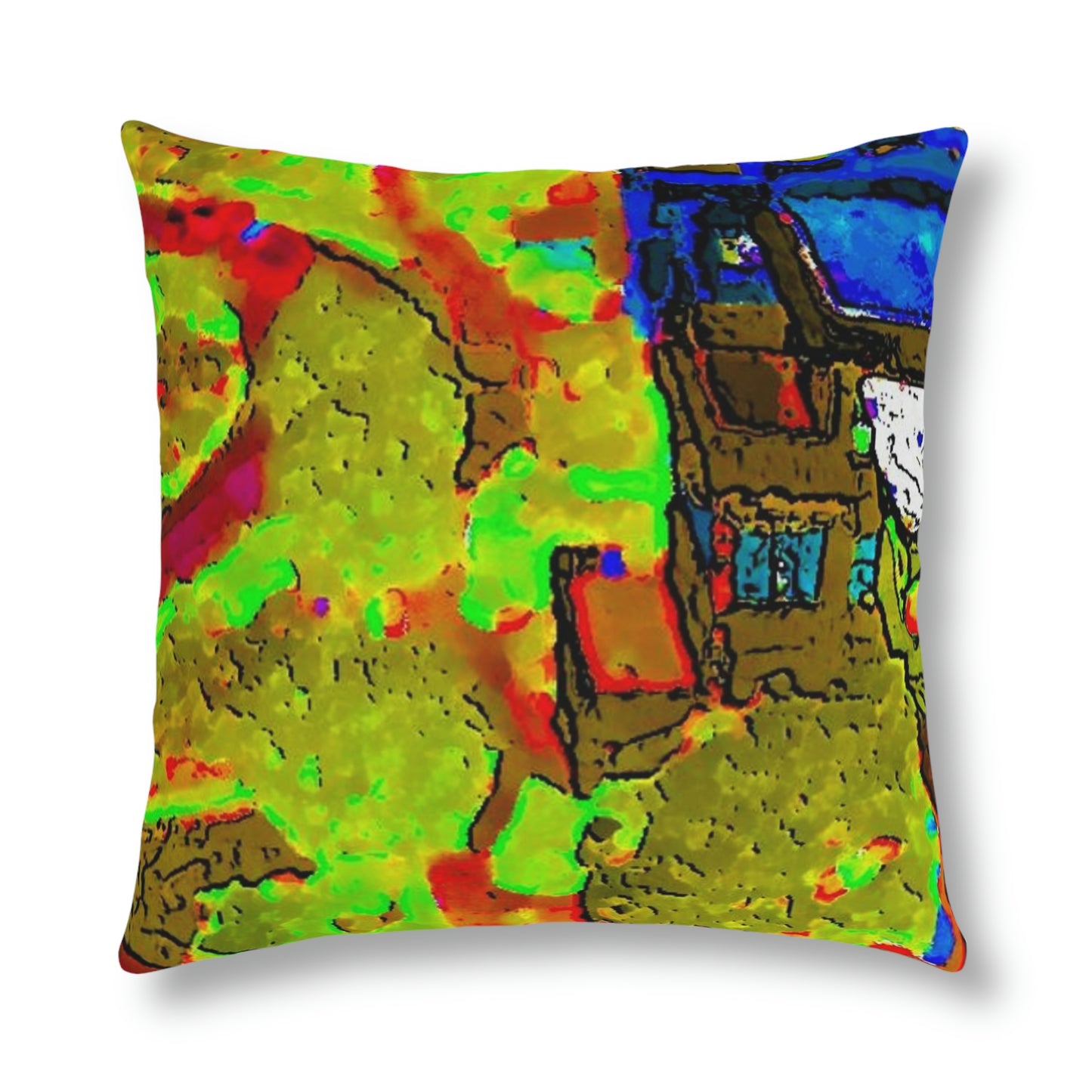 Waterproof Pillows ... A Crazy Street ... 'Eight Winding Curve-Switchbacks' ... "Lombard Street, San Francisco, CA' ... Family Archives: 1970's ... Original Works ...
